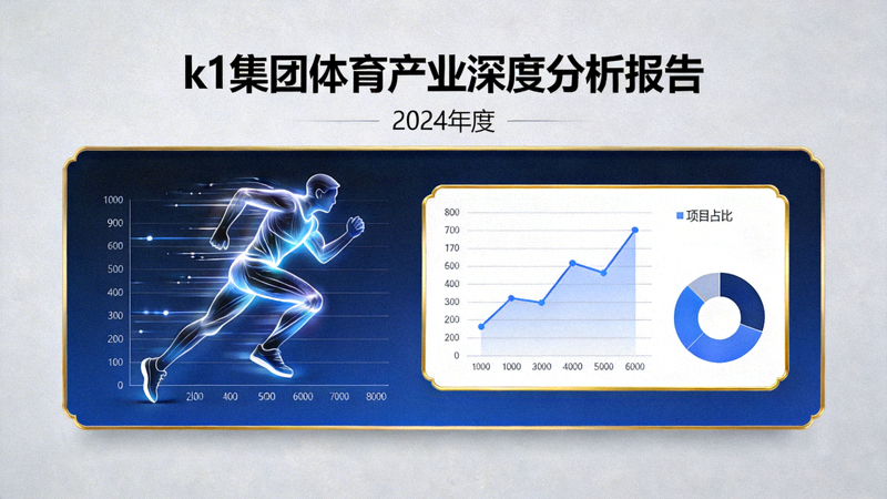 k1集团体育产业深度分析报告封面图，图表与文字结合